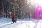Rennsteig im Winter mit 2 Kindern | Rennsteig zu Fuß und mit Ski | abenteuerkultur